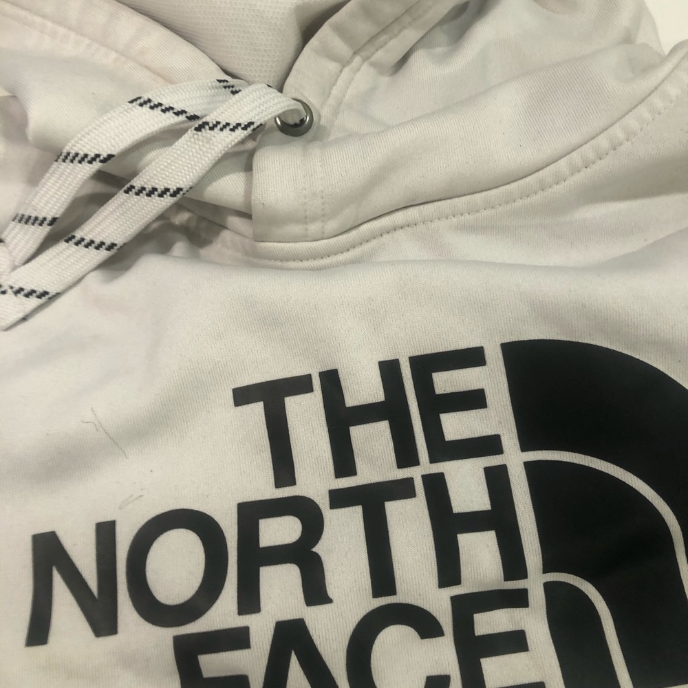Mens Large White North Face Sweat Shirt